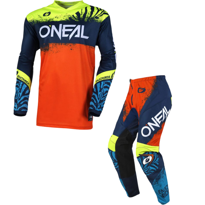 ONEAL ELEMENT Youth KIT COMBO SHOCKER blue/orange