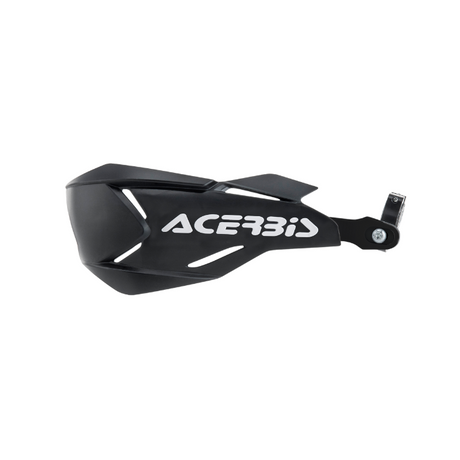 Black Acerbis X-Factory handguards for Beta, Ducati, Fantic, GasGas, Honda, Husqvarna, Kawasaki, KTM, Sherco, Suzuki, TM, Yamaha 125-610 motorcycles (1990-2024)