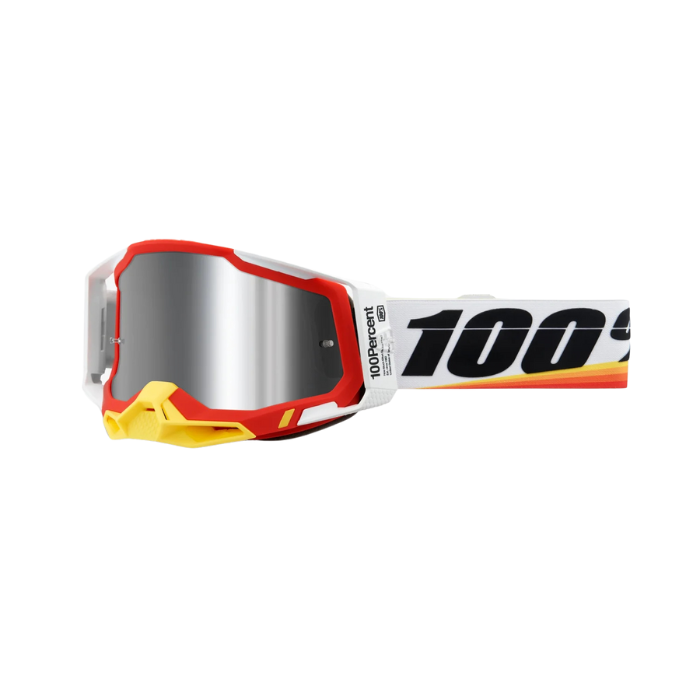 RACECRAFT 2 GOGGLE in ARSHAM RED color with clear lens, designed for optimal visibility and comfort during racing.
