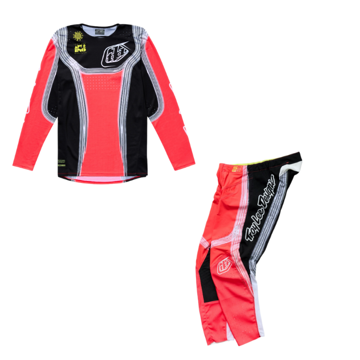 Troy Lee Designs SE Pro Stripes Youth Kit Combo - Infra Red / Black
