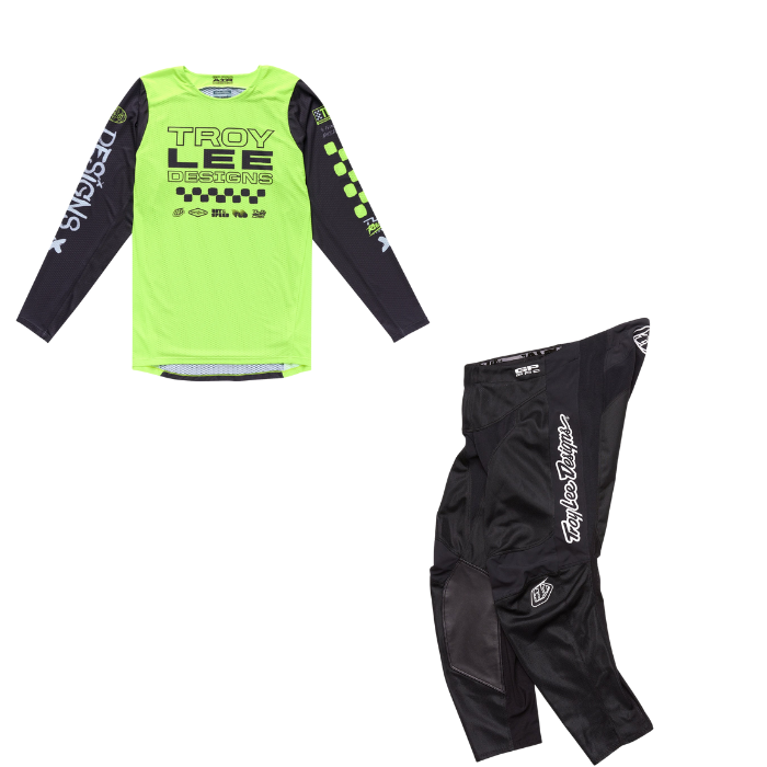 Troy Lee Designs GP Pro Standard Youth Kit Combo - Flo Yellow