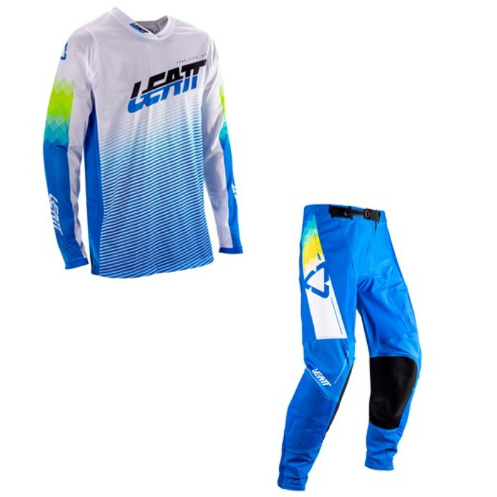 LEATT KIT COMBO MOTO 4.5 X-FLOW PIXEL BLUE