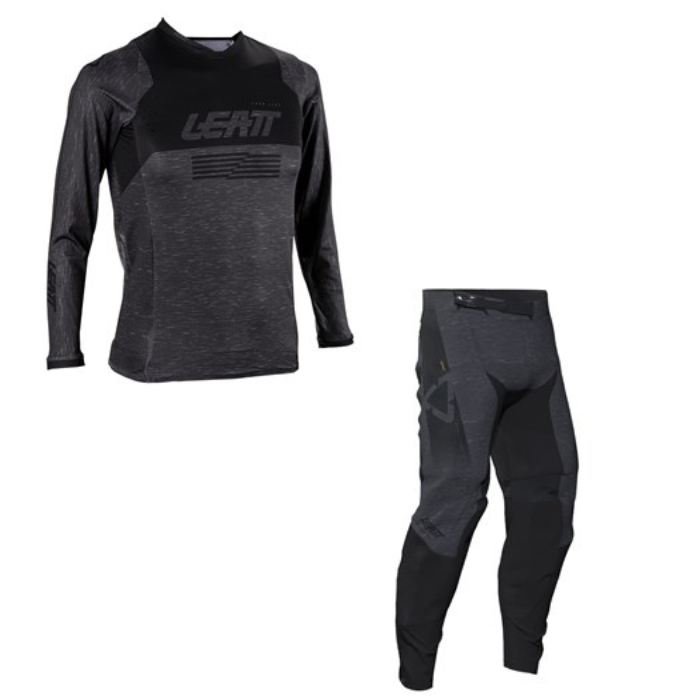 LEATT YOUTH KIT COMBO MOTO 4.5 STEALTH BLACK/GREY