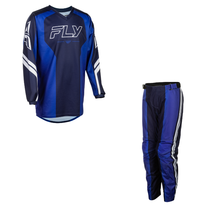 Fly Racing Youth F-16 Raze Kit Combo - Navy/Blue/White