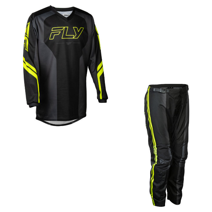Fly Racing Youth F-16 Raze Kit Combo - Black/Grey