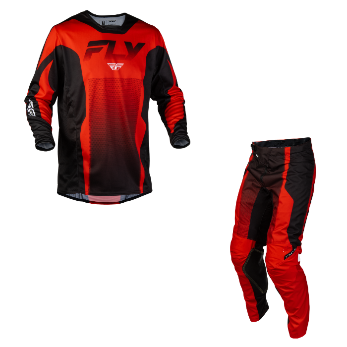 Fly Racing Kinetic Fade Kit Combo - Red/Black/White