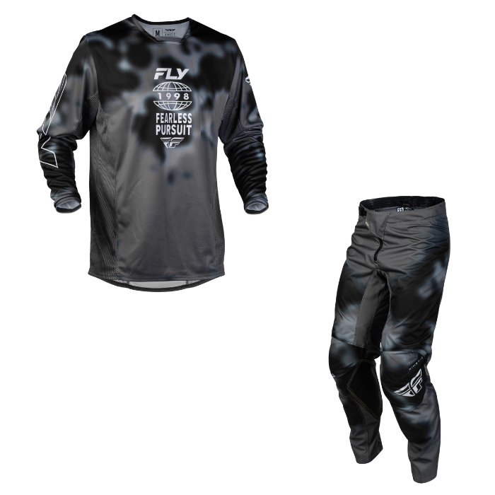 Fly Racing Kinetic Blur Kit Combo - Black/Grey