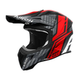 Airoh Aviator Ace 2 Proud Red Matt MX Helmet side view showing sleek red, white, and black motocross design