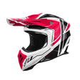 Airoh Aviator Ace 2 Engine Red Gloss MX Helmet front and side view showcasing aerodynamic design and vibrant red finish