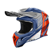 Airoh Aviator Ace 2 Engine Cerulean Gloss MX Helmet with blue and white graphic design, full-face motocross helmet
