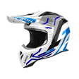 Airoh Aviator Ace 2 Ground Blue Gloss MX Helmet front and side view