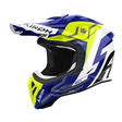 Airoh Aviator Ace 2 Ground Yellow Gloss MX Helmet featuring a vibrant yellow design with gloss finish, front and side air vents, and aerodynamic motocross style
