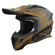 Airoh Aviator Ace 2 Sake Gold Matt MX Helmet with gold matte finish and advanced motocross design