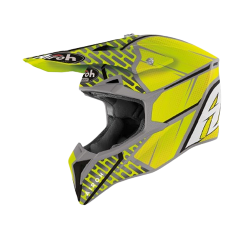 Airoh Wraap Idol Anthracite Matt MX Helmet in matte anthracite finish, front and side view