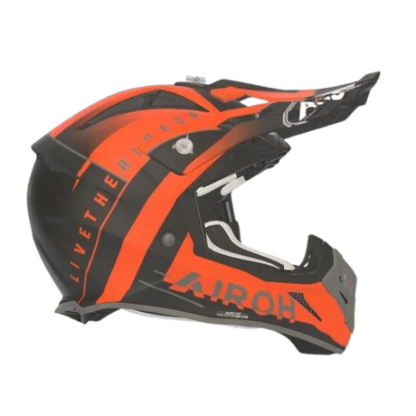 Airoh Aviator Ace Amaze Matt Orange MX helmet with modern design and durable motocross protection