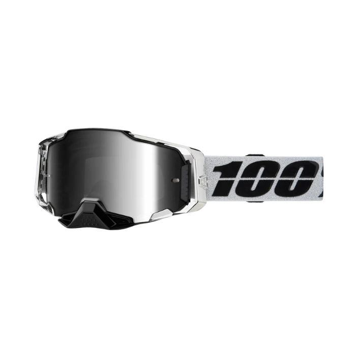 ARMEGA GOGGLE ATAC with mirror silver lens, showcasing a sleek design and advanced optics for enhanced visibility and performance.