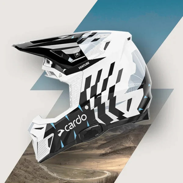 CARDO VENTURE OFF-ROAD HELMET INTEGRATED DYNAMIC MESH COMMUNICATION 40 mm JBL ECE 22.06 ACU APPROVED