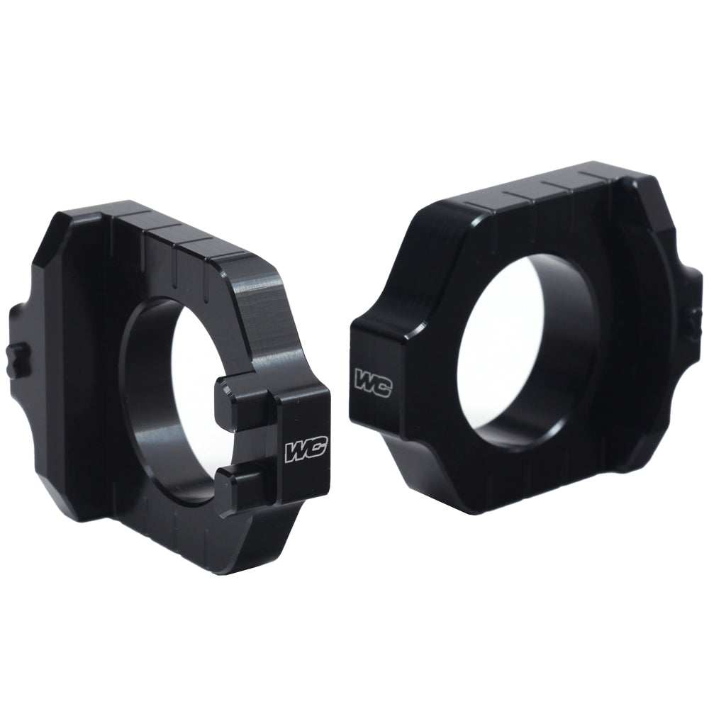 WORKS CONNECTION AXLE BLOCK KIT ELITE KAWASAKI/SUZUKI KX125 03-05, KX250 03-07, KX250F 04-25, KX450F 06-25, RMZ 250/450 04-25 BLACK