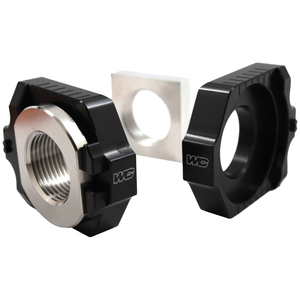 WORKS CONNECTION AXLE BLOCK KIT ELITE KTM/HUSKY BLACK (R)