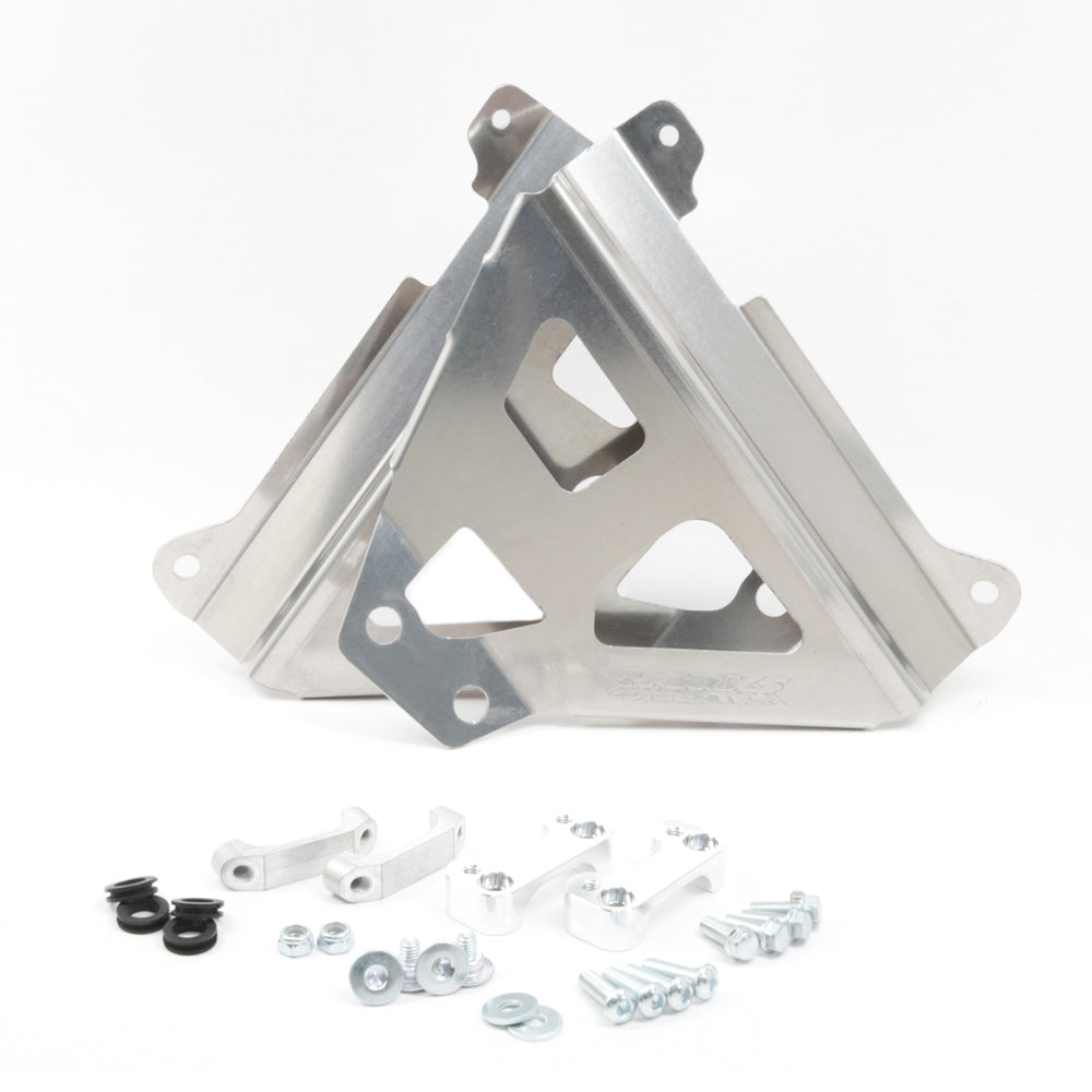 WORKS CONNECTION RADIATOR BRACES YAMAHA YZ250F 24-25, YZ450F 23-25 SILVER