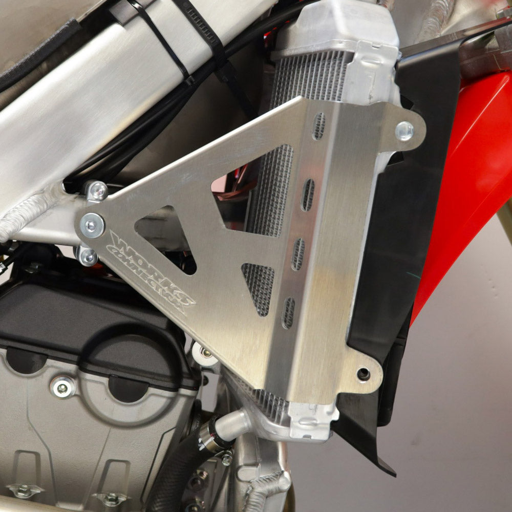WORKS CONNECTION RADIATOR BRACES HONDA CRF250/450R 2025 SILVER
