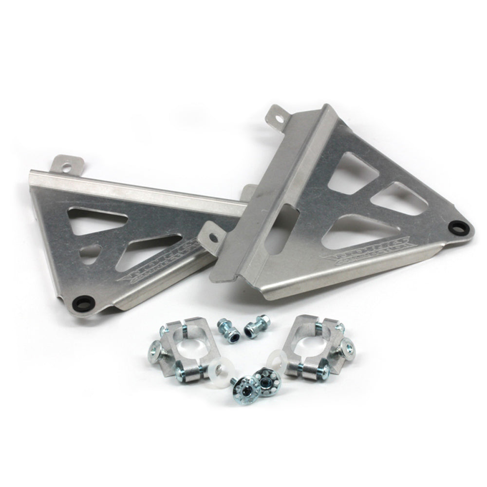 WORKS CONNECTION RADIATOR BRACES HONDA CRF250R 18-21, CRF250RX 19-21 SILVER