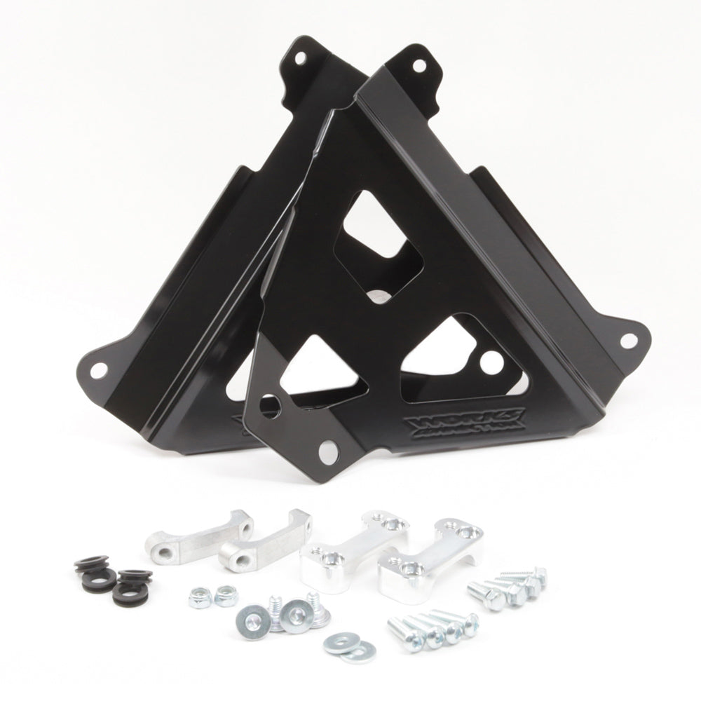 WORKS CONNECTION RADIATOR BRACES YAMAHA YZ250F 24-25, YZ450F 23-25 BLACK