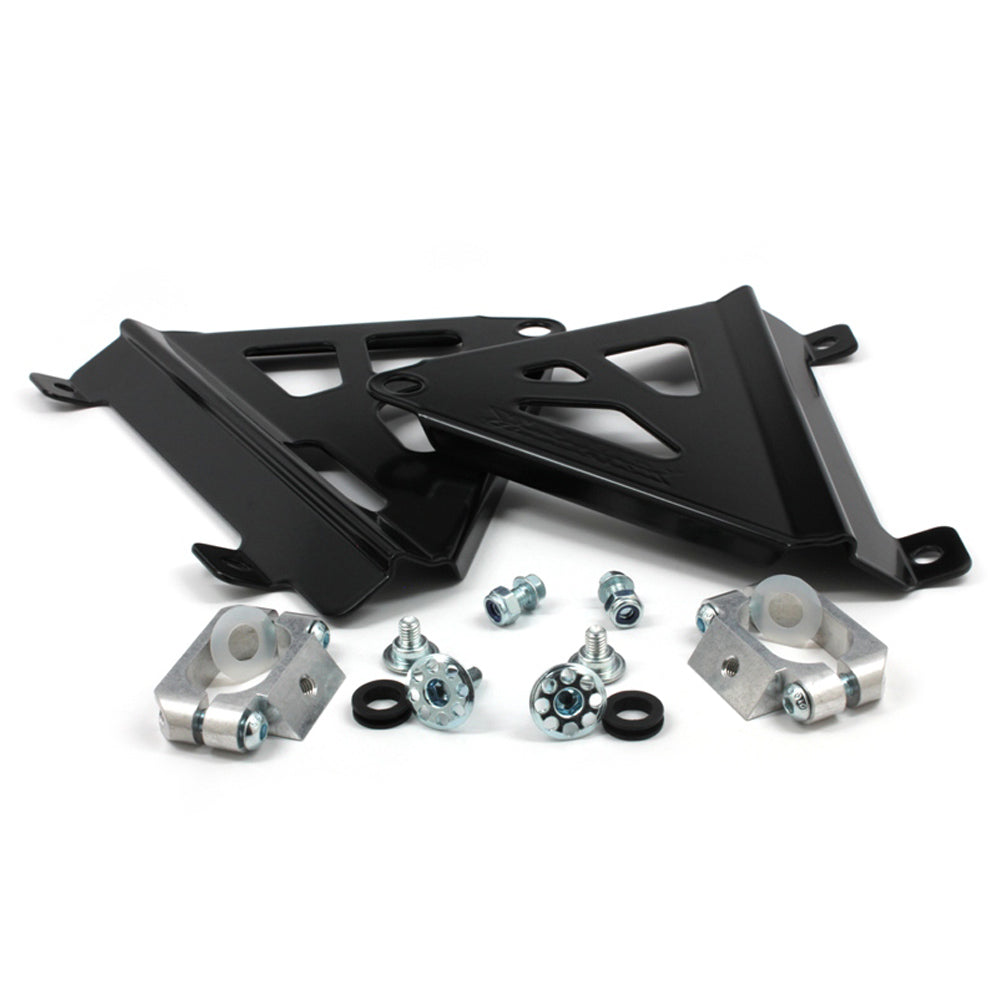 WORKS CONNECTION RADIATOR BRACES HONDA CRF250R 18-21, CRF250RX 19-21 BLACK