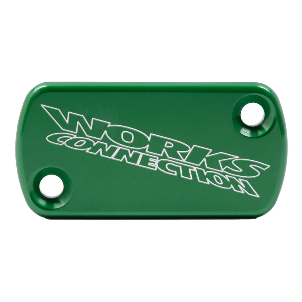 WORKS CONNECTION FRONT BRAKE MASTERCYLINDER COVER KAWASAKI KX250F 21-25, KX250XC 20-25, KX450F 19-23, KX450XC 20-23 GREEN