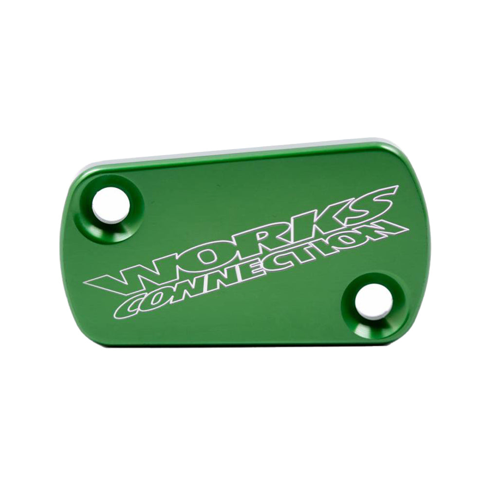 WORKS CONNECTION CLUTCH MASTER CYLINDER COVER HON/KAW CRF450R/RX 21-25, KX450F 19-25, KX250F/X-450X 21-25 GREEN