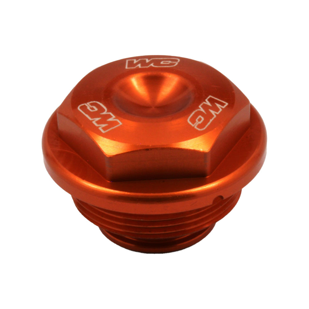 WORKS CONNECTION REAR BRAKE MASTERCYLINDER COVER KTM/HQV/GAS/HUS/SHE/TRI 125-525 04-25  (BREMBO) ORANGE (R)