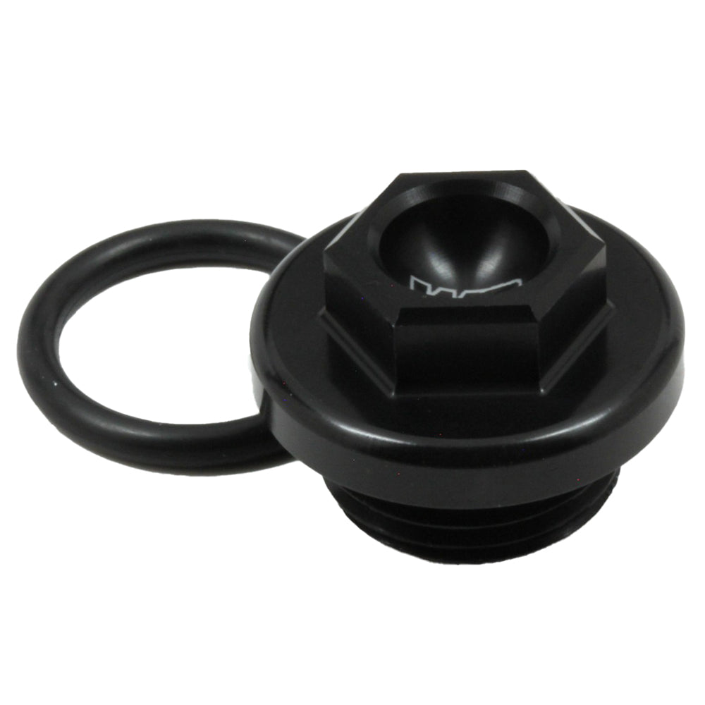 WORKS CONNECTION OIL FILL PLUG HONDA KAWASAKI/SUZUKI KX250 05-07, KX250F 04-23, KX250XC 20-23, KX450F 06-23, KX450XC 20-23, RMZ250 04-06 BLACK
