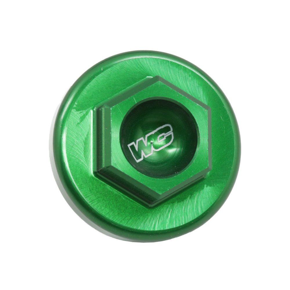WORKS CONNECTION OIL FILL PLUG HONDA KAWASAKI/SUZUKI KX250 05-07, KX250F 04-23, KX250XC 20-23, KX450F 06-23, KX450XC 20-23, RMZ250 04-06 GREEN