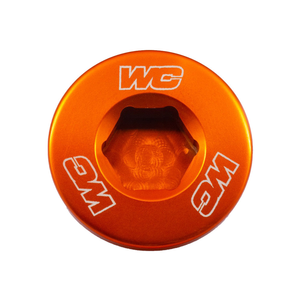 WORKS CONNECTION ENGINE PLUG KTM/HQV/GAS SX-F/FC250-450 11-25, EXC-F/FE250-450 12-25, MC-F/EC-F250-450 21-25 ORANGE (R)