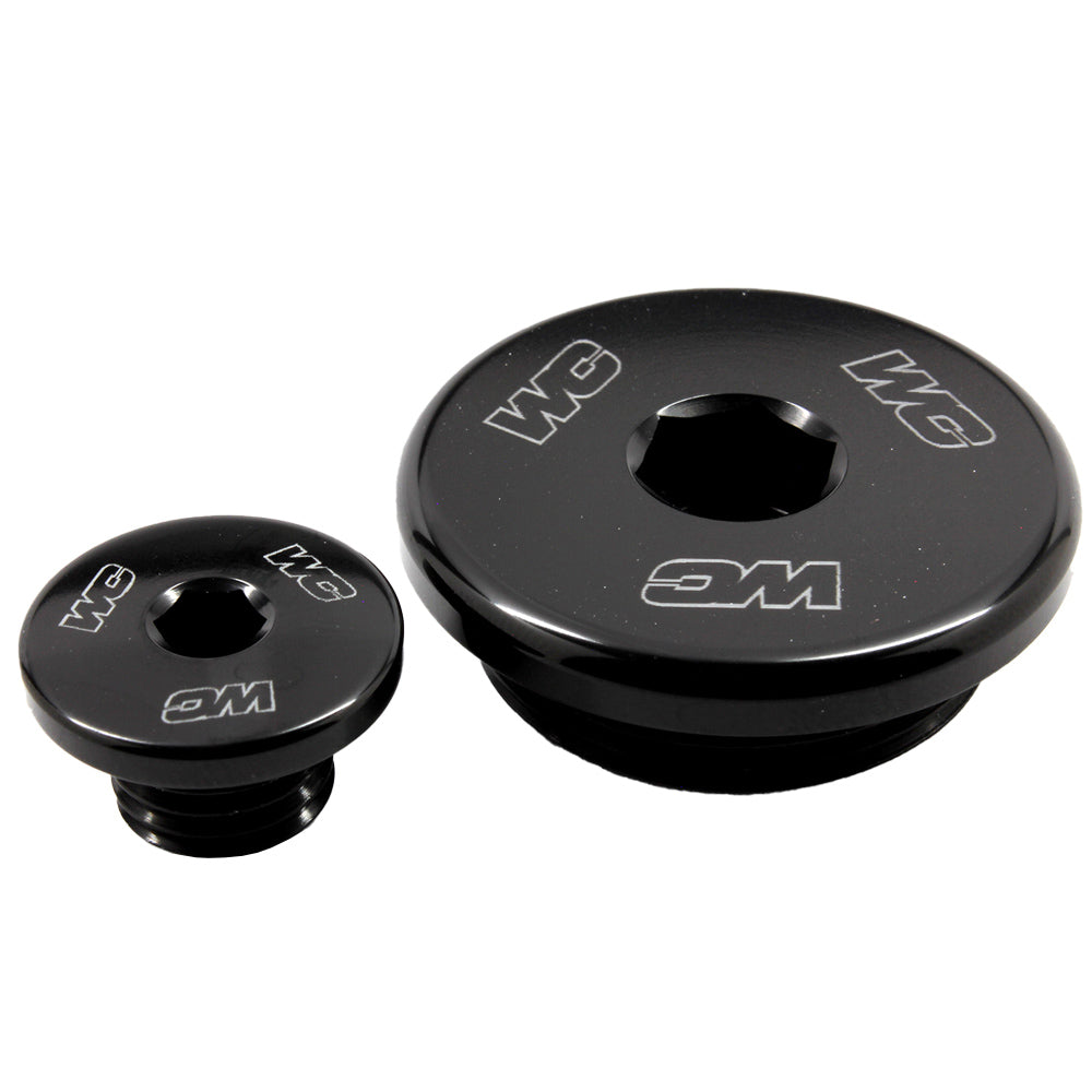 WORKS CONNECTION ENGINE PLUGS YAMAHA YZ450F 06-09, YZ450F 23-25, WR250F 03-13, WR450F 03-15 BLACK