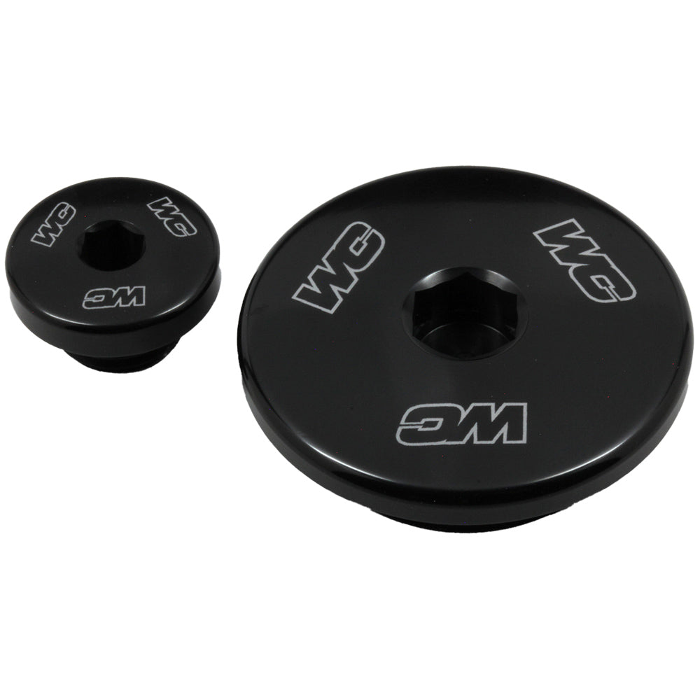 WORKS CONNECTION ENGINE PLUGS YAMAHA YZ250F 14-25, YZ450F 10-22, YZ250FX 15-25, YZ450FX 16-25, WR250F 15-25, WR450F 16-25 BLACK