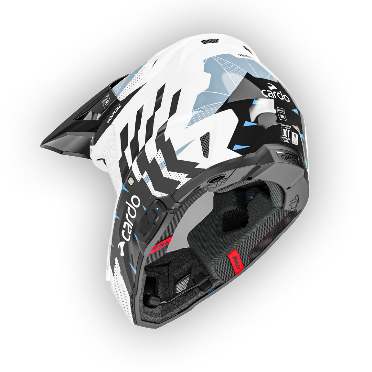 CARDO VENTURE OFF-ROAD HELMET INTEGRATED DYNAMIC MESH COMMUNICATION 40 mm JBL ECE 22.06 ACU APPROVED