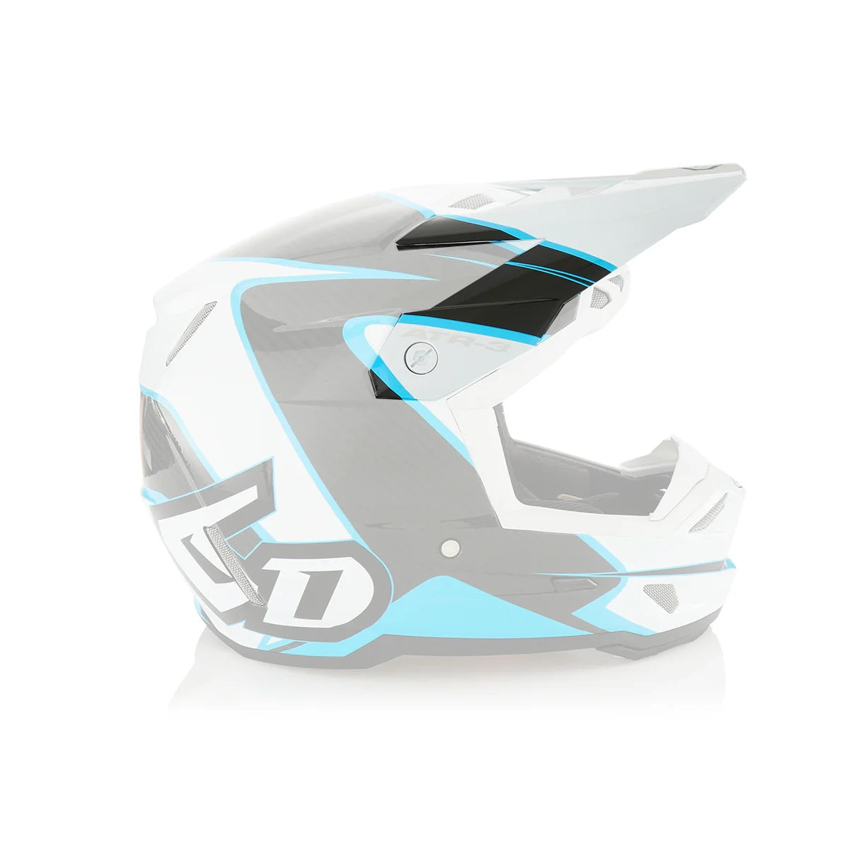 ATR-3 Visor Wave Gloss Cyan White