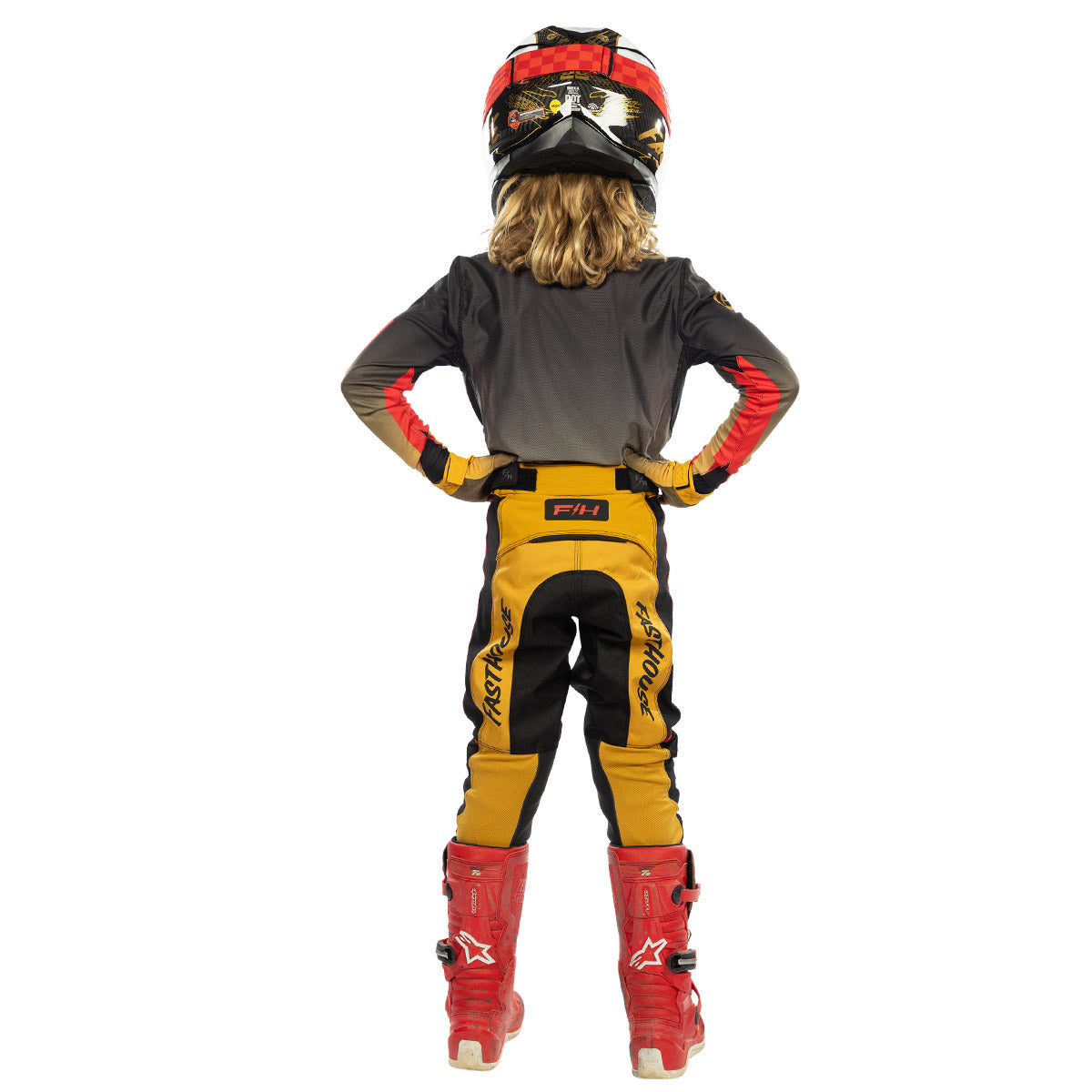 Elrod React Youth Pant - Racing Red/Black
