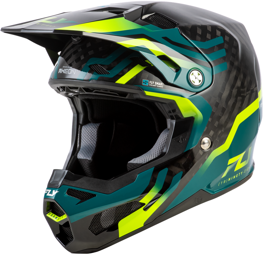 Formula S Byte Carbon Helmet  - Carbon/Teal/Lime