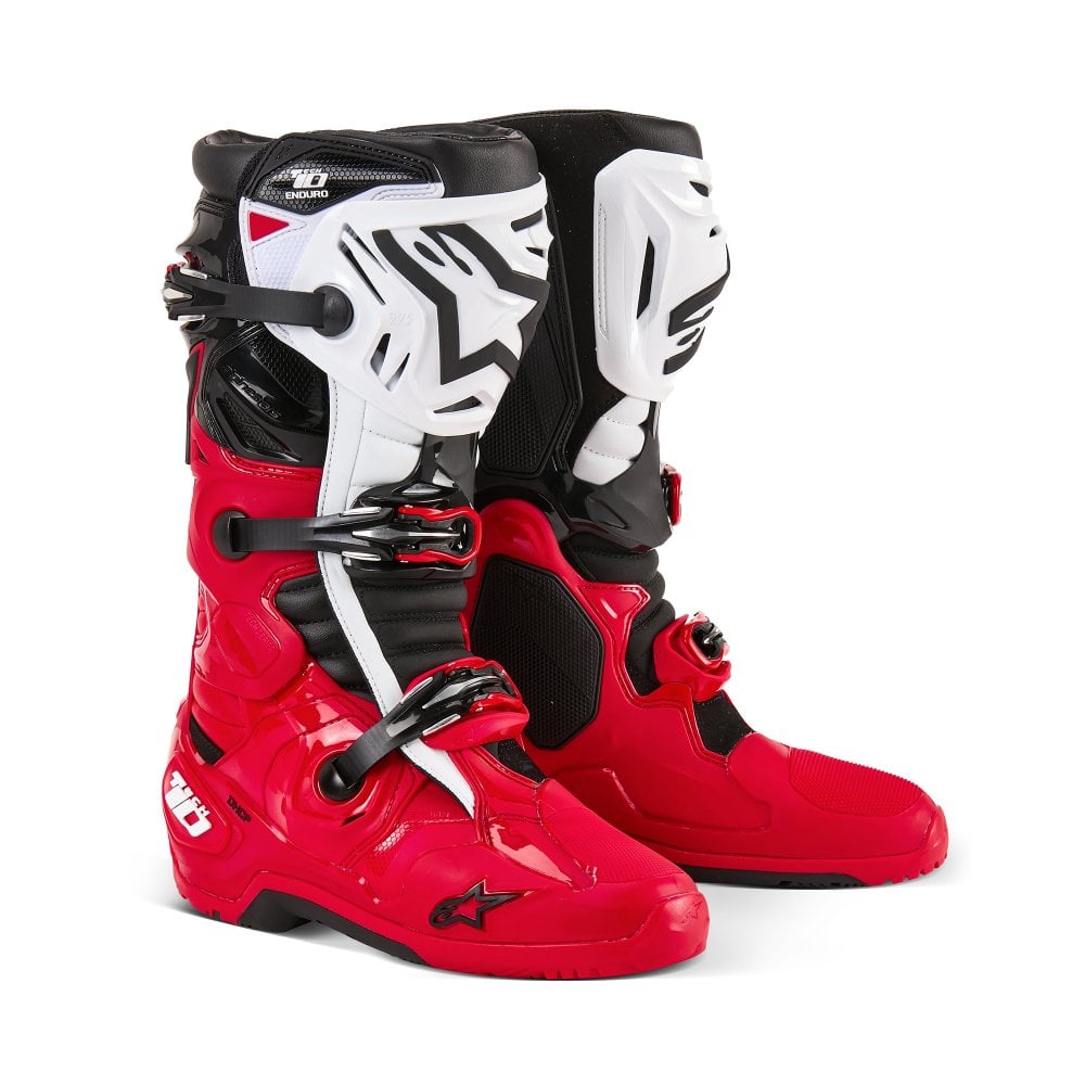 ALPINESTARS TECH 10 ENDURO BRIGHT RED BLACK WHITE