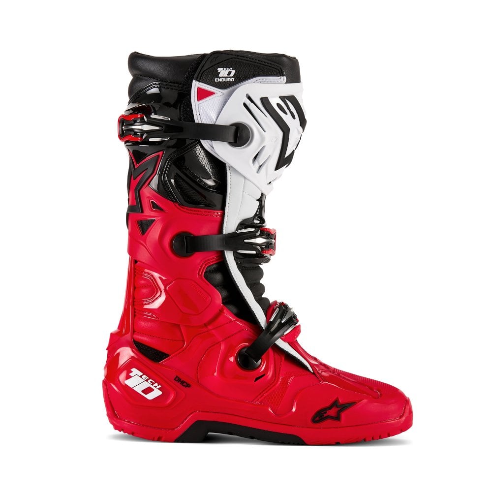 ALPINESTARS TECH 10 ENDURO BRIGHT RED BLACK WHITE