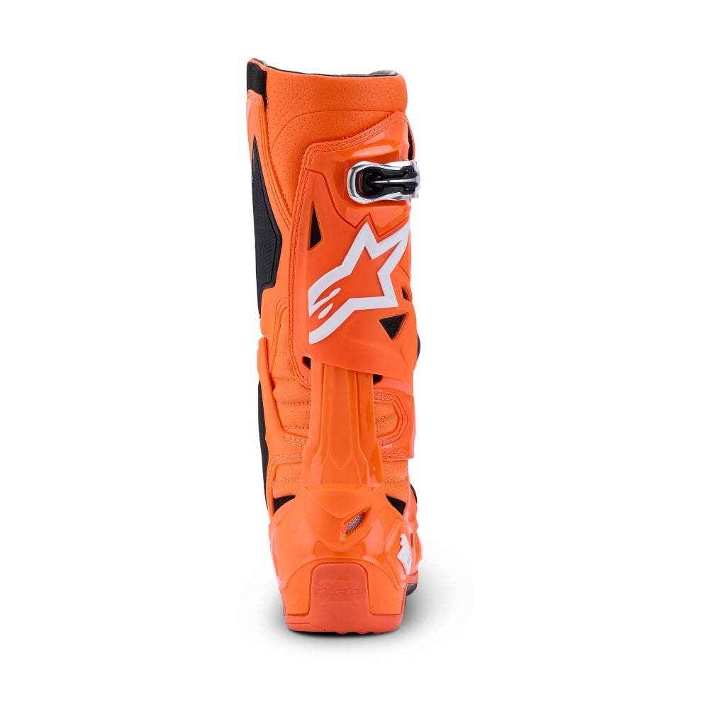 ALPINESTARS TECH 10 SUPERVENTED ORANGE FLUO BLACK WHITE