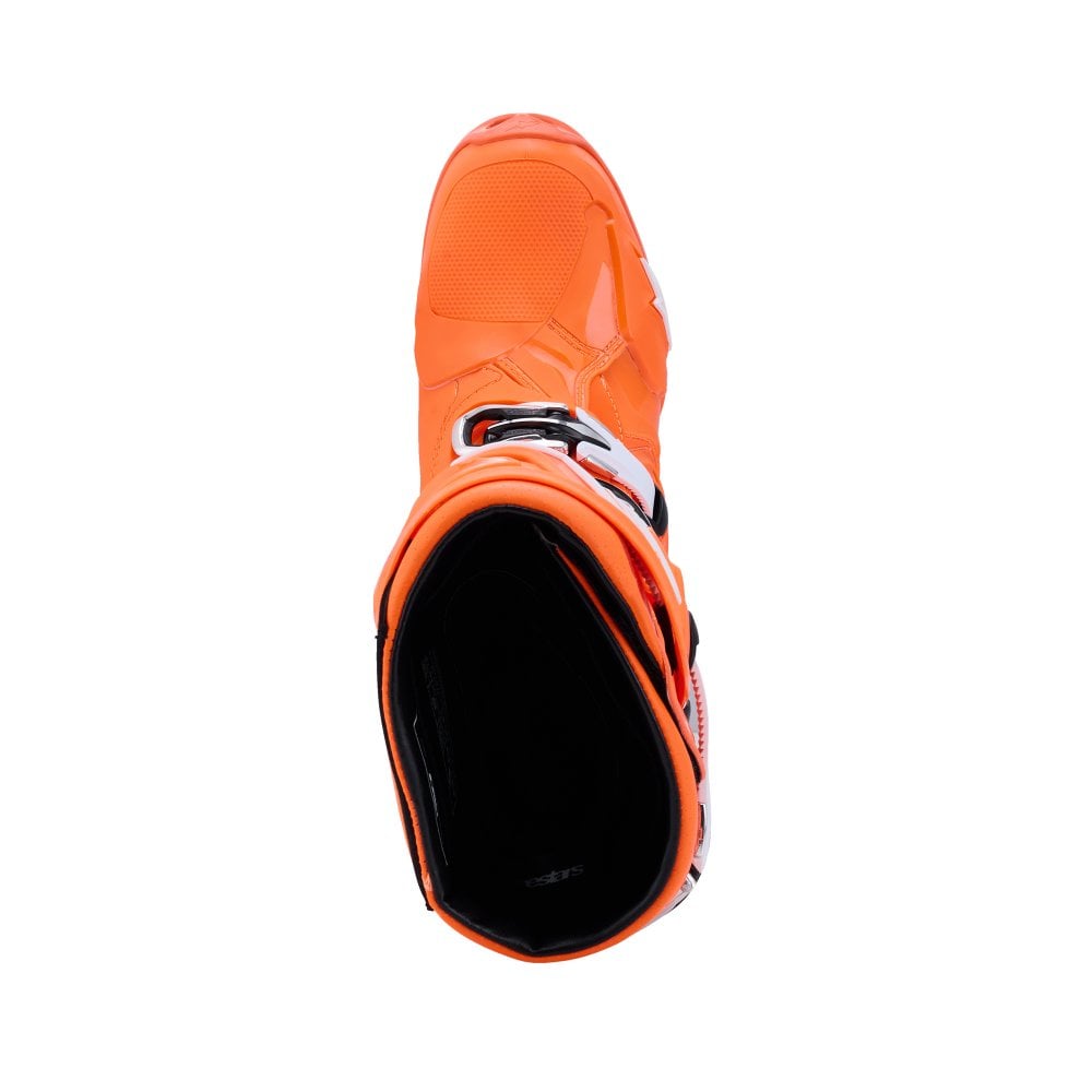 ALPINESTARS TECH 10 SUPERVENTED ORANGE FLUO BLACK WHITE