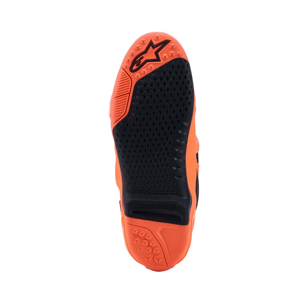 ALPINESTARS TECH 10 SUPERVENTED ORANGE FLUO BLACK WHITE