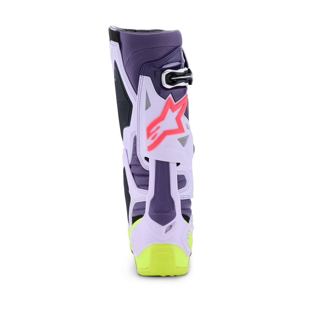 ALPINESTARS TECH 10 SUPERVENTED PURPLE YELLOW FLUO DIVA PINK