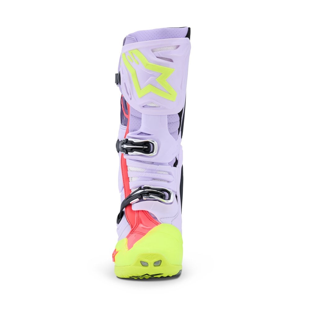 ALPINESTARS TECH 10 SUPERVENTED PURPLE YELLOW FLUO DIVA PINK