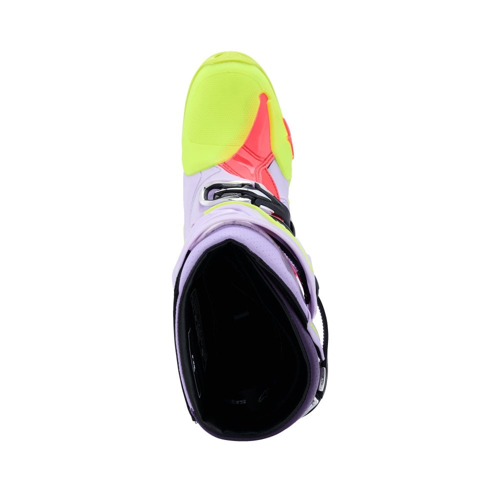 ALPINESTARS TECH 10 SUPERVENTED PURPLE YELLOW FLUO DIVA PINK