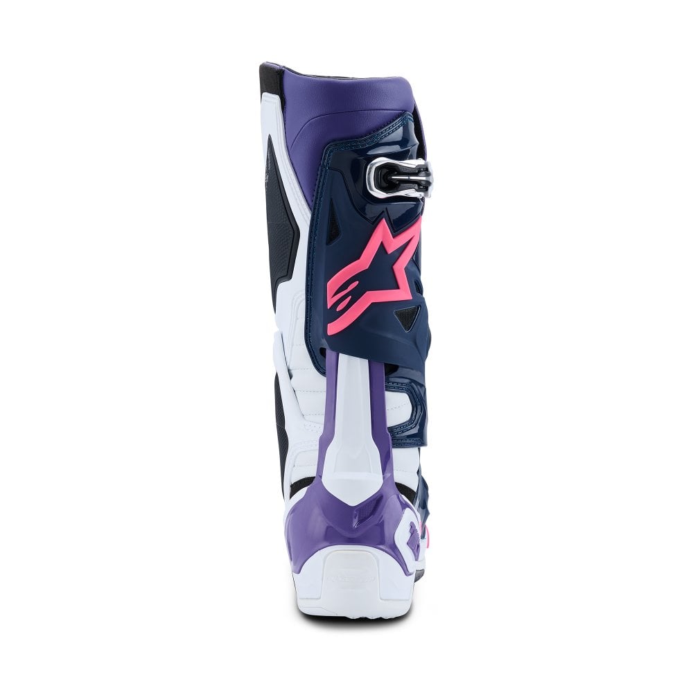 ALPINESTARS TECH 10 WHITE VIOLET NAVY BLUE PINK FLUO