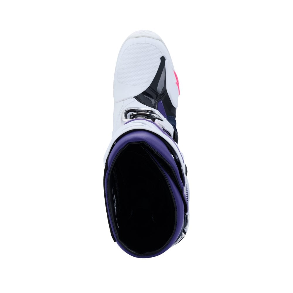 ALPINESTARS TECH 10 WHITE VIOLET NAVY BLUE PINK FLUO
